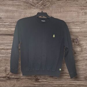 Black Infrathin Crew Neck Sweater